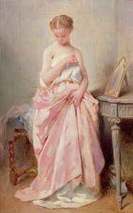 Girl in a pink dress